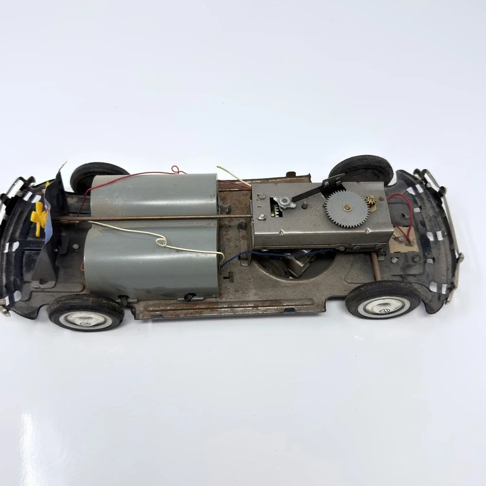Vintage Bandai Japan Tin Battery VW Volkswagen Sedan Beetle Toy Visible Engine